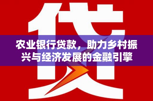 泽普农业银行贷款，助力乡村振兴与经济发展的金融引擎