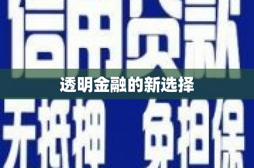 泽普透明金融的新选择