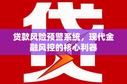 泽普贷款风险预警系统，现代金融风控的核心利器