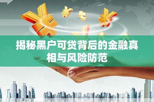 泽普揭秘黑户可贷背后的金融真相与风险防范