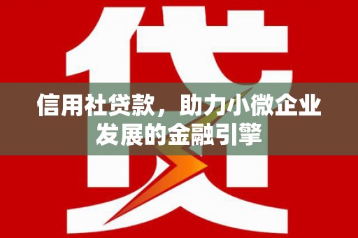 泽普信用社贷款，助力小微企业发展的金融引擎