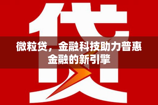 泽普微粒贷，金融科技助力普惠金融的新引擎