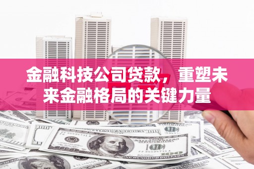 泽普金融科技公司贷款，重塑未来金融格局的关键力量