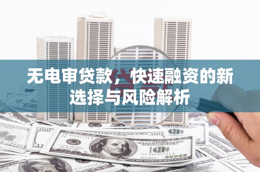 泽普无电审贷款，快速融资的新选择与风险解析
