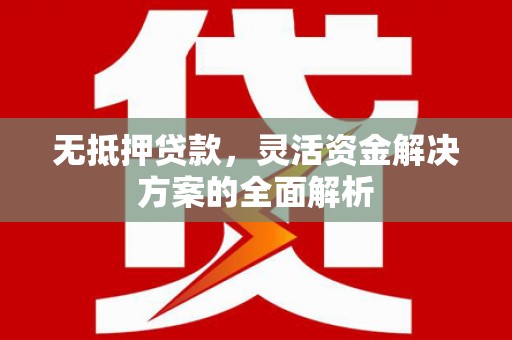 泽普无抵押贷款，灵活资金解决方案的全面解析