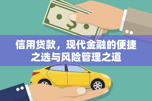 泽普信用贷款，现代金融的便捷之选与风险管理之道