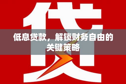 泽普低息贷款，解锁财务自由的关键策略