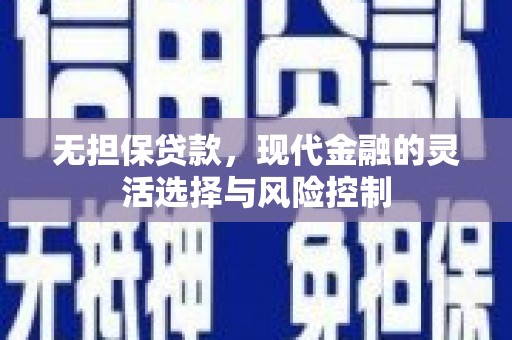泽普无担保贷款，现代金融的灵活选择与风险控制