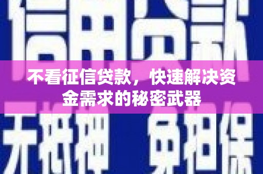 泽普不看征信贷款，快速解决资金需求的秘密武器
