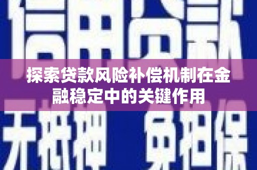 泽普探索贷款风险补偿机制在金融稳定中的关键作用