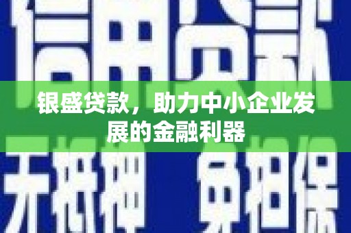 泽普银盛贷款，助力中小企业发展的金融利器