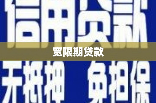 泽普宽限期贷款
