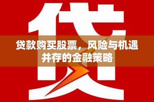 泽普贷款购买股票，风险与机遇并存的金融策略