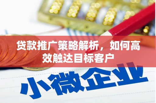 泽普贷款推广策略解析，如何高效触达目标客户