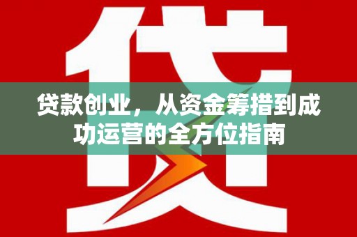 泽普贷款创业，从资金筹措到成功运营的全方位指南