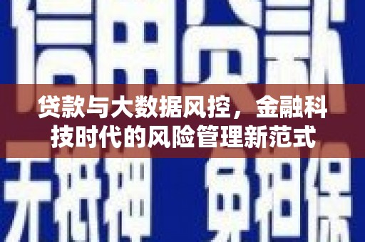 泽普贷款与大数据风控，金融科技时代的风险管理新范式