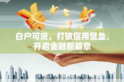 泽普白户可贷，打破信用壁垒，开启金融新篇章