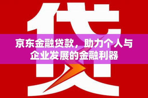 泽普京东金融贷款，助力个人与企业发展的金融利器