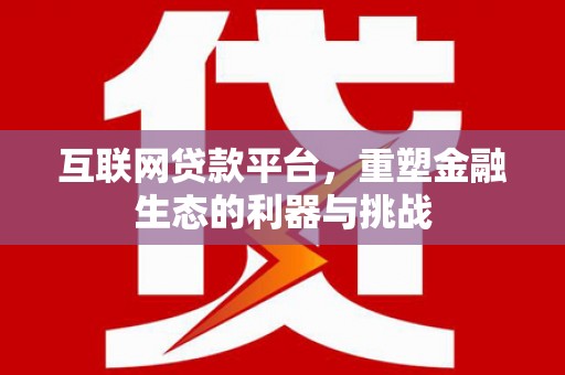 泽普互联网贷款平台，重塑金融生态的利器与挑战