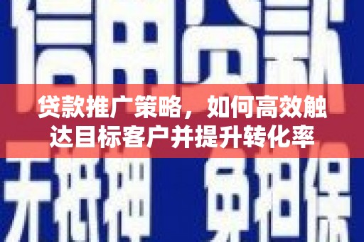泽普贷款推广策略，如何高效触达目标客户并提升转化率