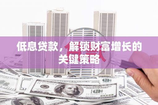 泽普低息贷款，解锁财富增长的关键策略