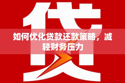 泽普如何优化贷款还款策略，减轻财务压力