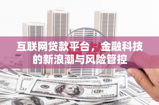 泽普互联网贷款平台，金融科技的新浪潮与风险管控