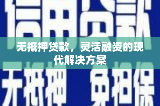 泽普无抵押贷款，灵活融资的现代解决方案